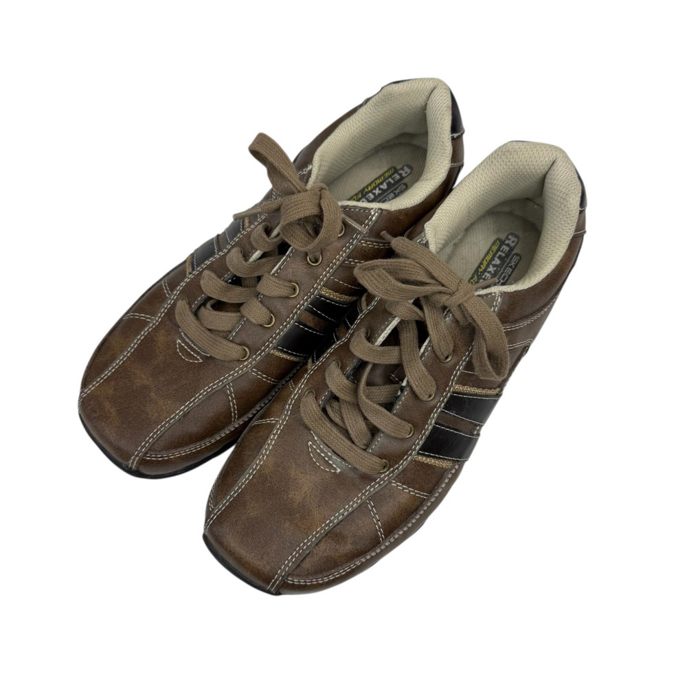 Skechers Women's Relaxed Fit Memory Foam Brown Bennett Shoe Sz 6.5 Comfy Casual